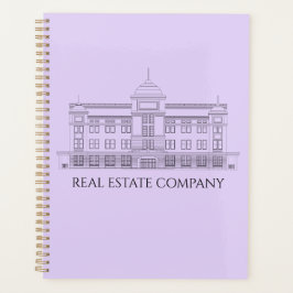 Agenda Elegante Lavanda Planner con diseño arquitectónico