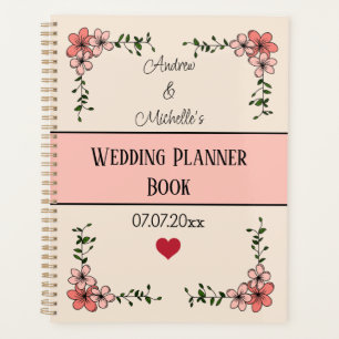 Agenda Elegante libro de planeamiento de boda floral pers