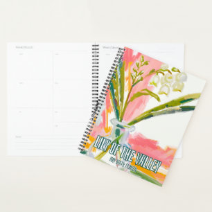 Agenda Elegante Lily del Valle Mayo de la Flor Mes de Nac