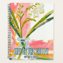 Agenda Elegante Lily del Valle Mayo de la Flor Mes de Nac