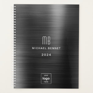 Agenda Elegante logotipo de negocios negro 2024