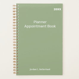 Agenda Elegante Logotipo Personalizado Minimalista Verde 