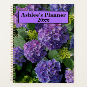 Agenda Elegante magenta púrpura azul verde hidrangea flor