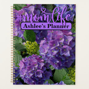 Agenda Elegante magenta púrpura azul verde hidrangea flor