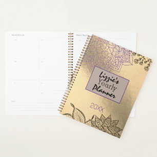 Agenda Elegante Mandala en Gold Planner