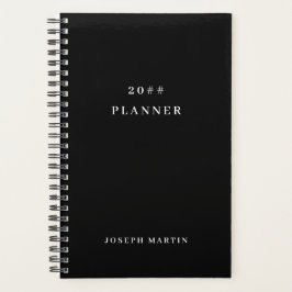 Agenda Elegante Minimalista Blanco y Negro