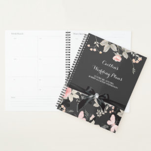 Agenda Elegante moda acuarela Floral y mariposa