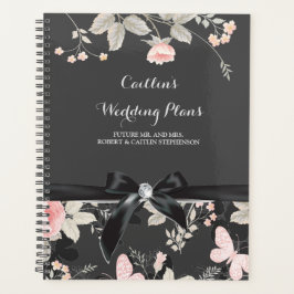 Agenda Elegante moda acuarela Floral y mariposa