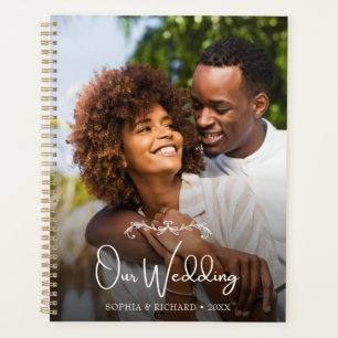 Agenda Elegante Moda caligrafía guión Personalizado foto