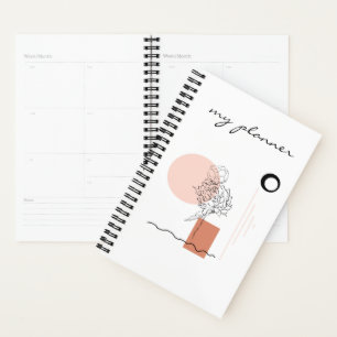 Agenda Elegante Moda moderna Simple Resumen Geométrico