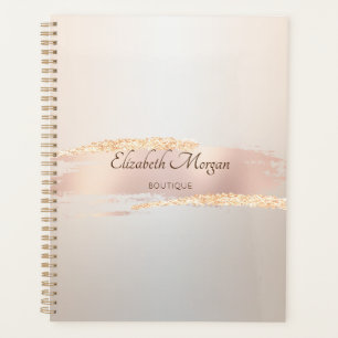 Agenda Elegante Moderno, Rosa Dorado Chic Pincelada