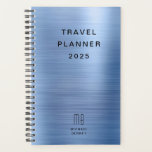Agenda Elegante Monograma Faux Gold Travel<br><div class="desc">Elegante Monograma Faux Gold Travel Planner.</div>