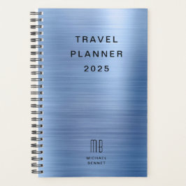 Agenda Elegante Monograma Faux Gold Travel