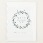 Agenda Elegante Monograma simple de laurel floral<br><div class="desc">Si necesitas más personalización,  por favor,  no dudes en enviarme un mensaje a yellowfebstudio@gmail.com.</div>