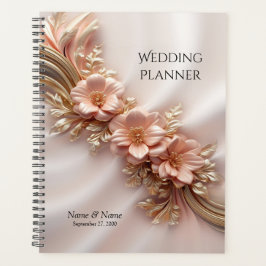 Agenda Elegante Naranja Peach Floral Planner