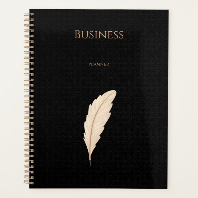 Agenda Elegante negocio beige negro (Anverso)