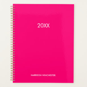 Agenda Elegante nombre personalizado profesional rosa cal