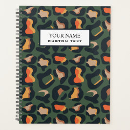 Agenda Elegante paraje de leopardo animal de la piel de S