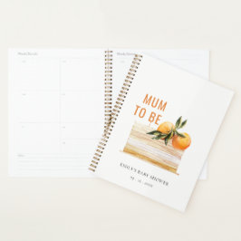 Agenda Elegante pastel de fruta Naranja de Boho lindo Bab
