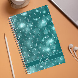 Agenda Elegante patrón de monograma Girly Elegante