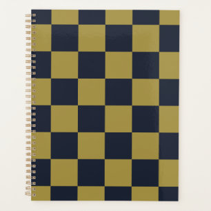 Agenda Elegante patrón de oro y azul marino