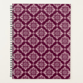 Agenda Elegante patrón floral geométrico vintage