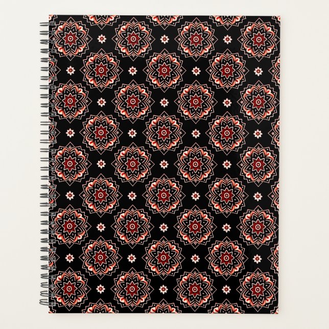 Agenda Elegante patrón floral Mandala Boho (Anverso)