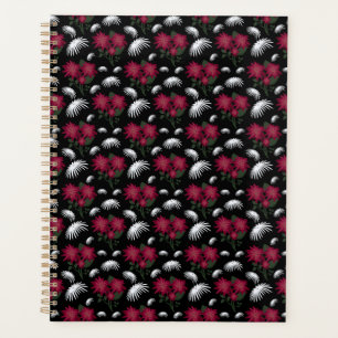 Agenda Elegante patrón floral rosa y blanco