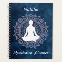 Elegante personalizada mandala meditación azul zen