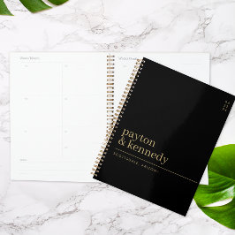 Agenda Elegante Personalizado Con Evento De Plan Boda De