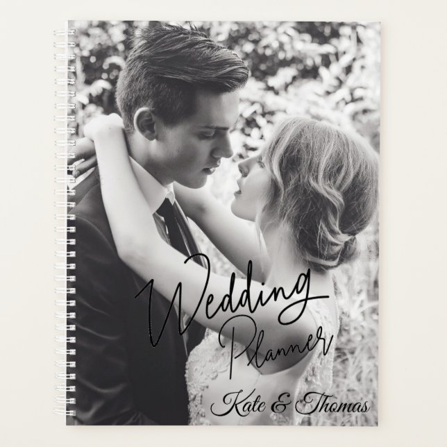 Agenda Elegante Personalizado de planificación de boda fo (Anverso)