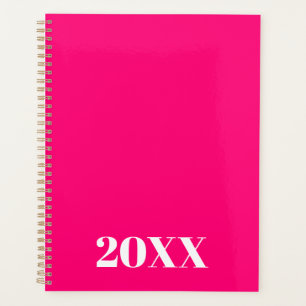 Agenda Elegante personalizado de tipografía moderna rosa