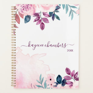 Agenda Elegante Personalizado personalizado de flores ros