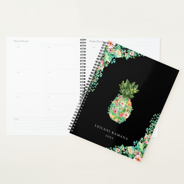 Agenda Elegante piña de flores botánicas (Demostración)
