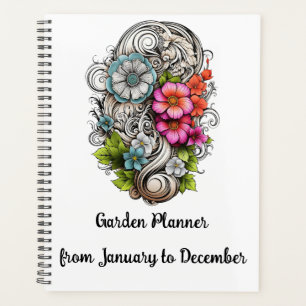 Agenda Elegante plan de jardín espiral negro