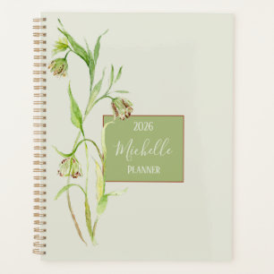 Agenda Elegante Planner Botánico de Acuarela