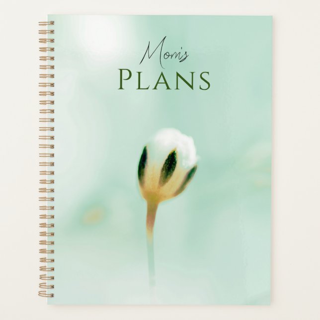 Agenda Elegante Planner de impresión floral suave (Anverso)