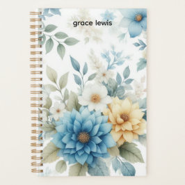 Agenda Elegante Planner de oficina personalizado floral