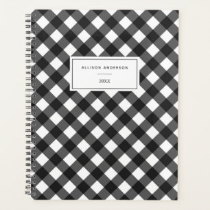 Agenda Elegante planta de búfalo blanco y negro
