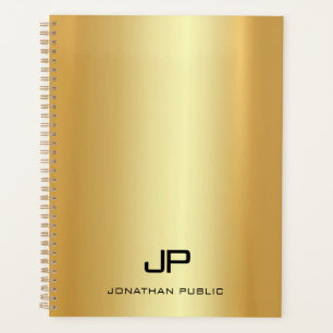Agenda Elegante plantilla de nombre de monograma moderno