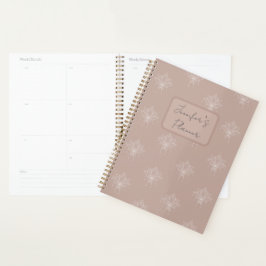 Agenda Elegante Plaster Peach Peach Bonito Floral Lotus