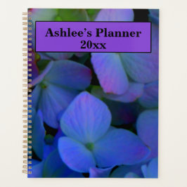 Agenda Elegante polvoriento azul violeta floral