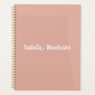 Agenda Elegante polvoriento rosa nombre personalizado año