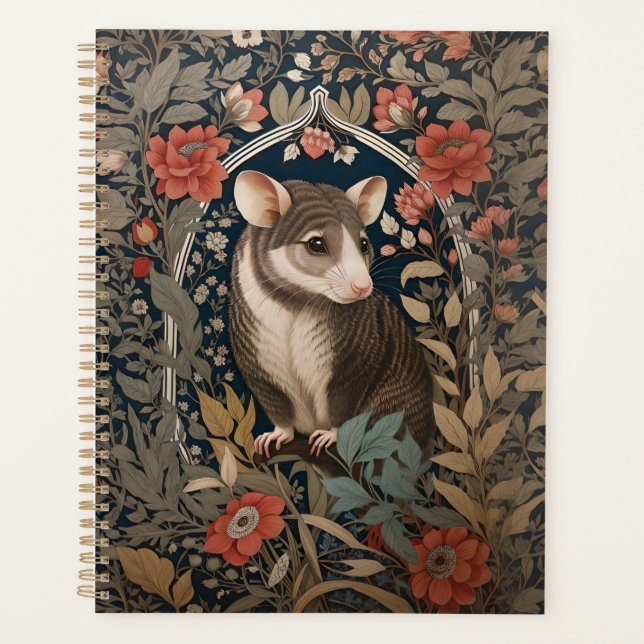 Agenda Elegante Possum William Morris Inspiración Floral (Anverso)
