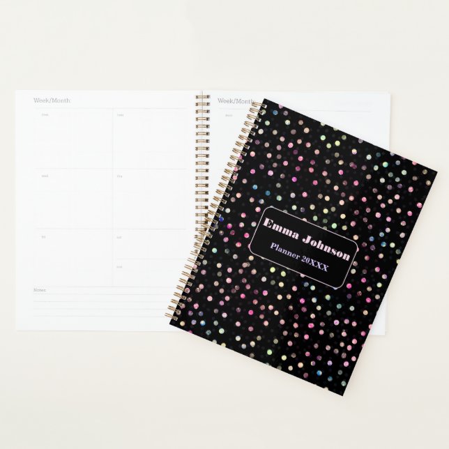 Agenda Elegante Purpurina irlandés con puntos de diseño n (Demostración)