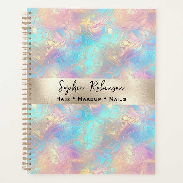 Agenda Elegante Relieve metalizado irlandés y de la Perla (Anverso)