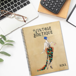 Agenda Elegante Retro De Moda Vintage Boutique Seamstress