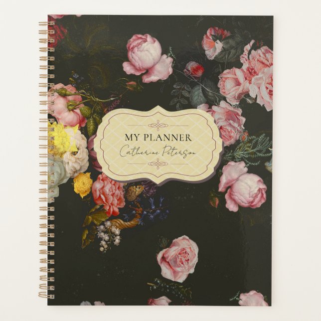 Agenda Elegante Ricos Modas Ricas Florales Roses Rosa (Anverso)