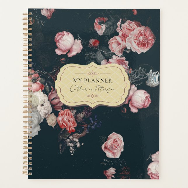 Agenda Elegante Ricos Modas Ricas Florales Roses Rosa (Anverso)
