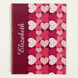 Agenda Elegante Rojo Rosado Rompecabezas Rompecabezas Nom